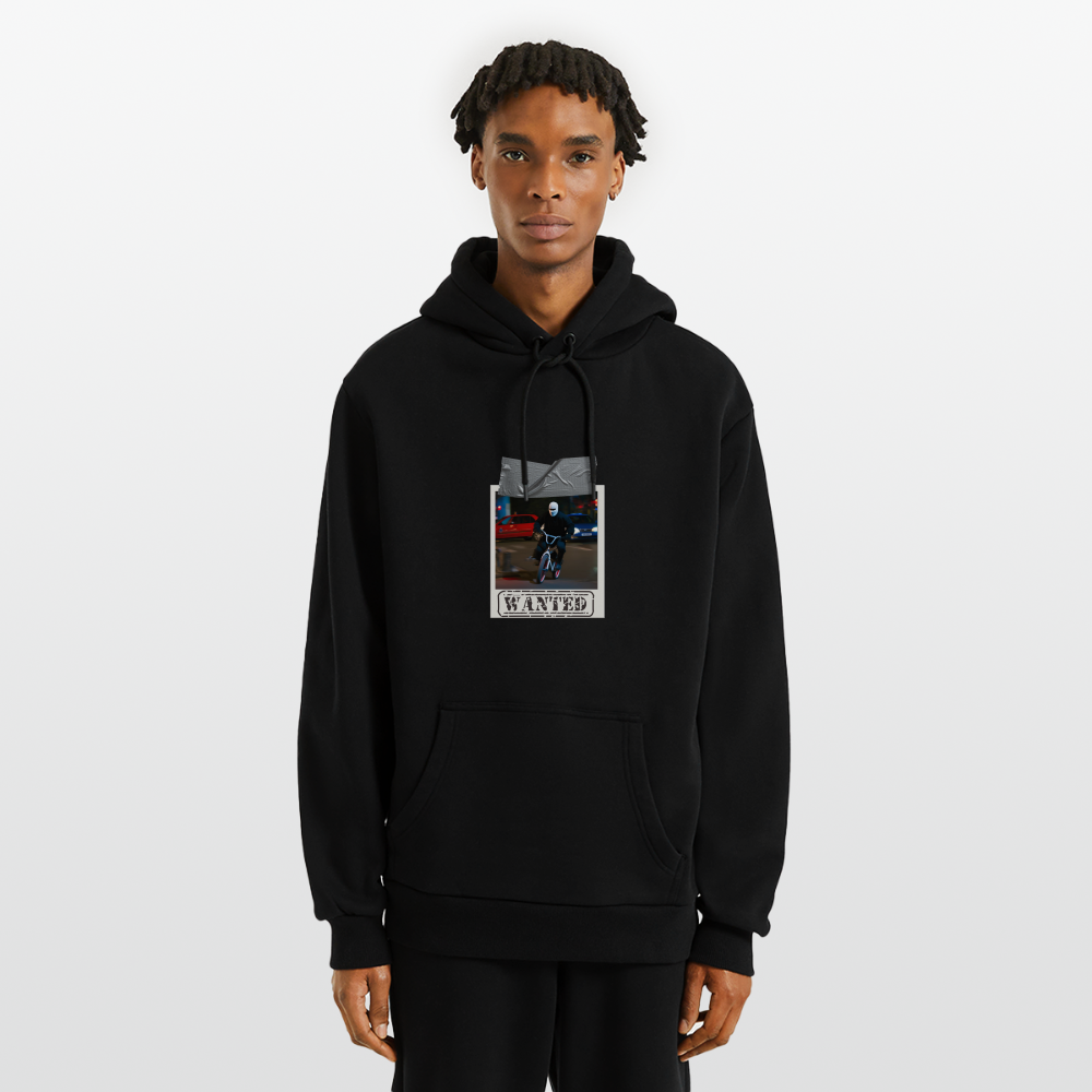 Organic Relaxed Hoodie Made in EU - SOLID BLACK