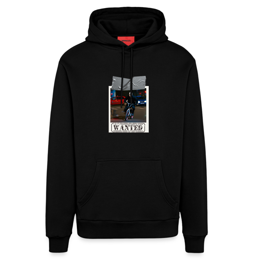 Organic Relaxed Hoodie Made in EU - SOLID BLACK
