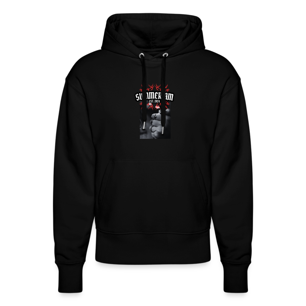 Smoking Kills Stanley/Stella SLAMMER Unisex Relaxed Fit Organic Hoodie - black