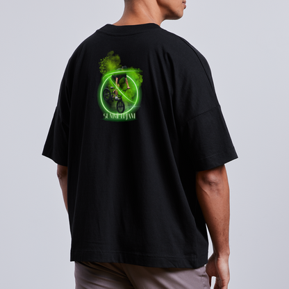 Electric Leon  unisex oversize organic T-shirt - Schwarz